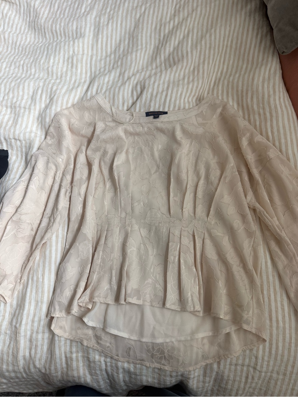 Skies are Blue cream blouse